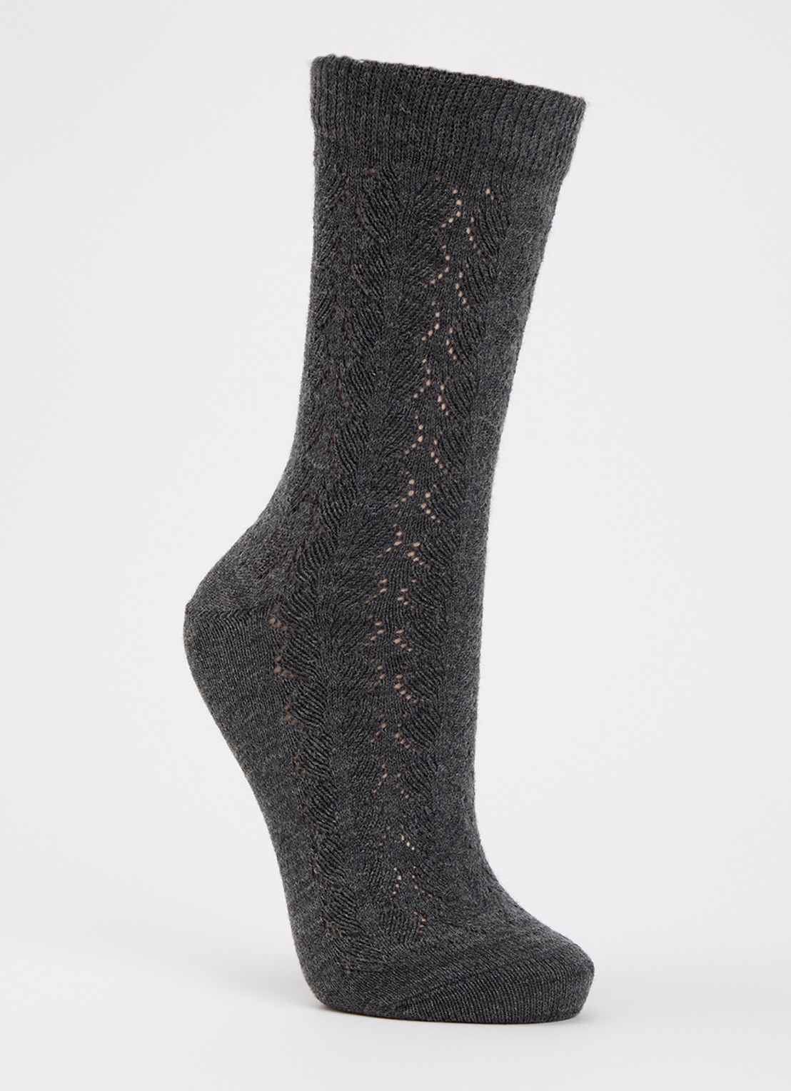 Falke Softmerino Special Edition sokken in wolblend - voorkant 2 donkergrijs