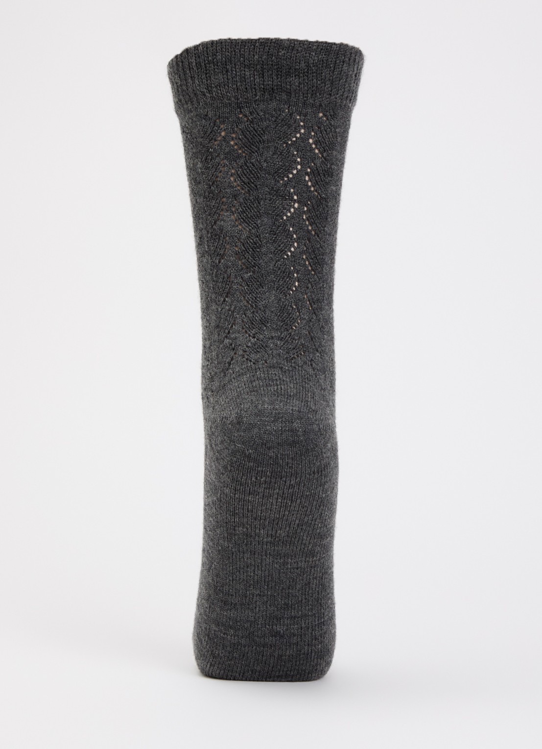 Falke Softmerino Special Edition sokken in wolblend - voorkant 3 donkergrijs