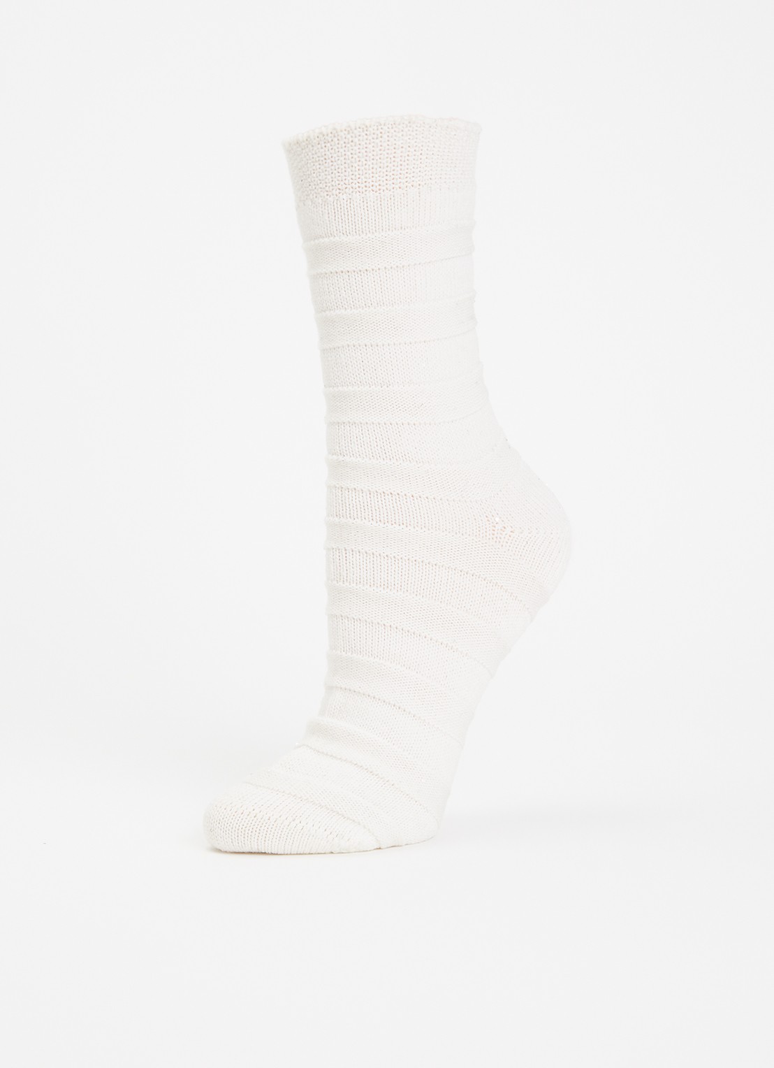 Falke Sparkle Stripes sokken in wolblend  - detail gebroken wit