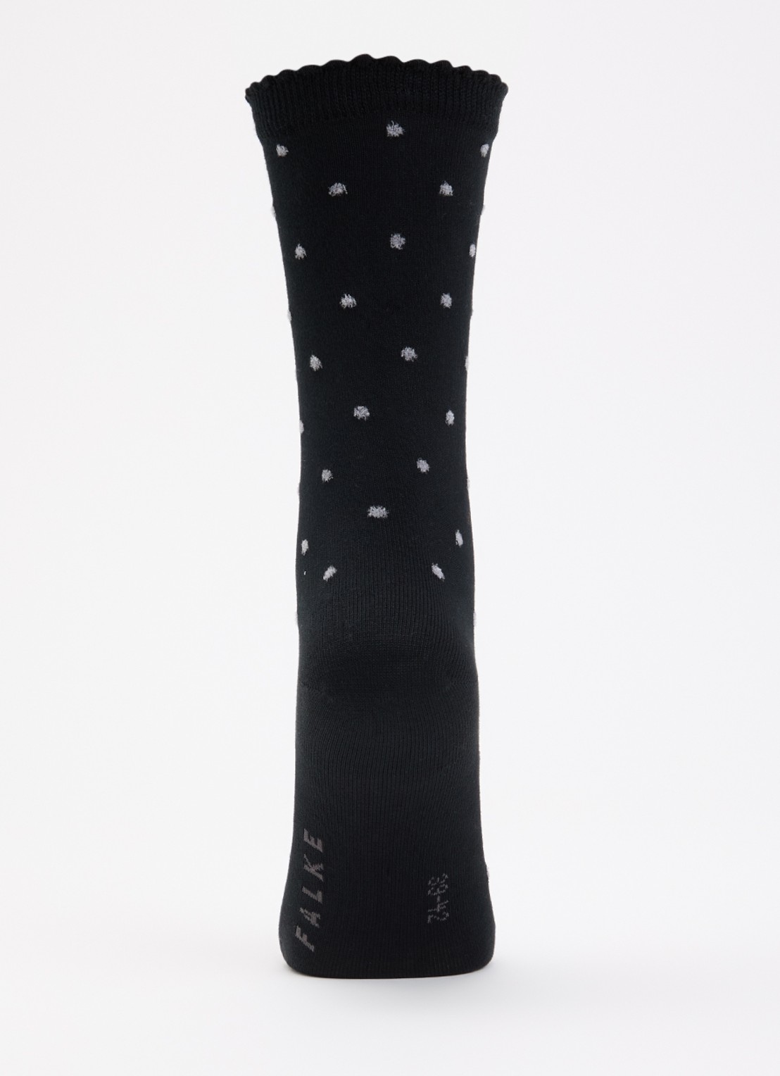 Falke Spike Dot sokken met stippenprint - voorkant 2 zwart