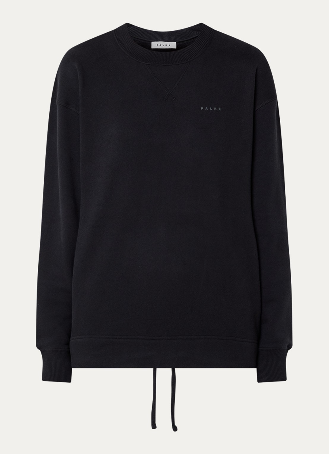 Falke Sweater met logo - voorkant 3 zwart