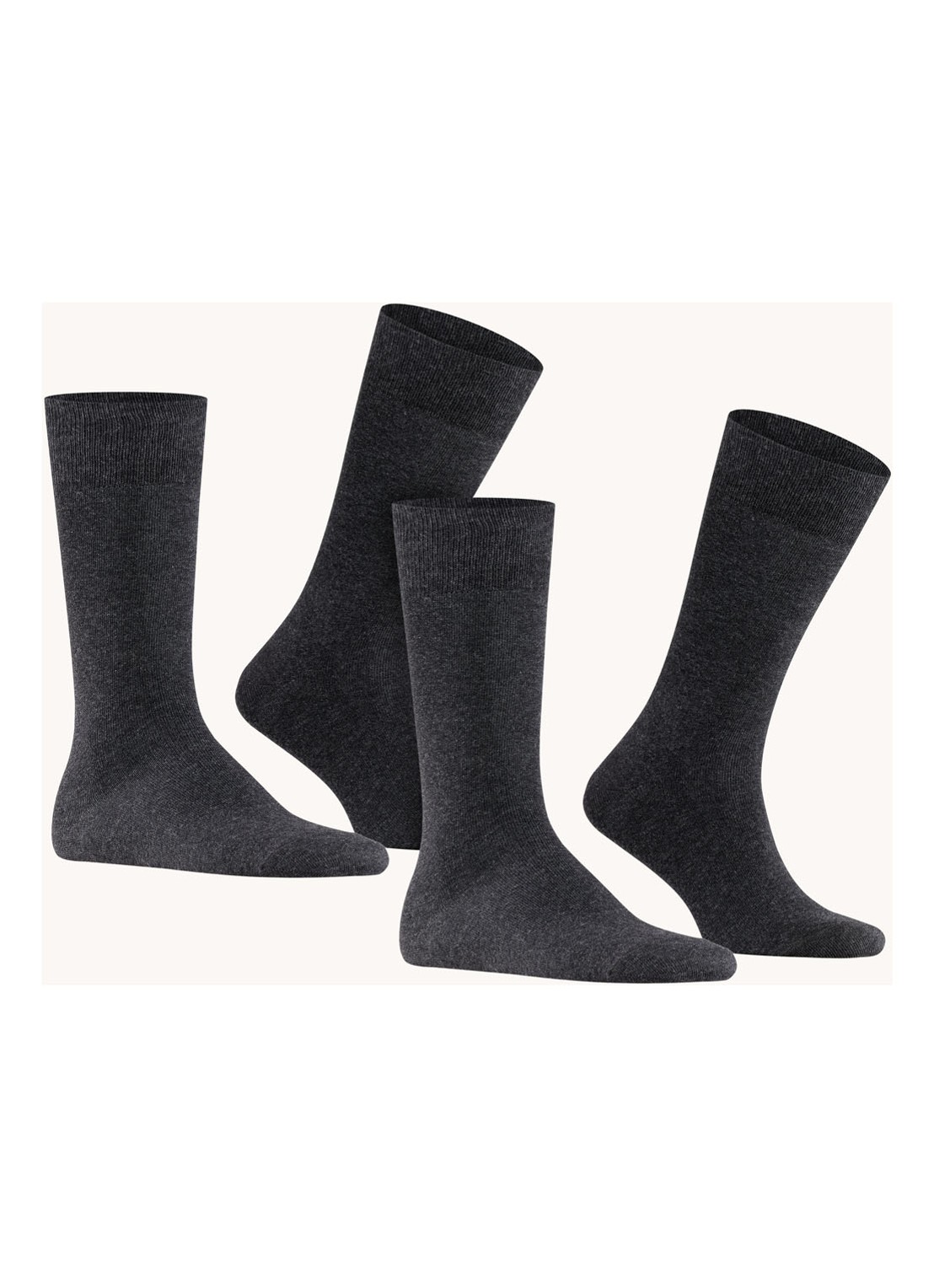 Falke Swing sokken in 2-pack - voorkant 2 antraciet