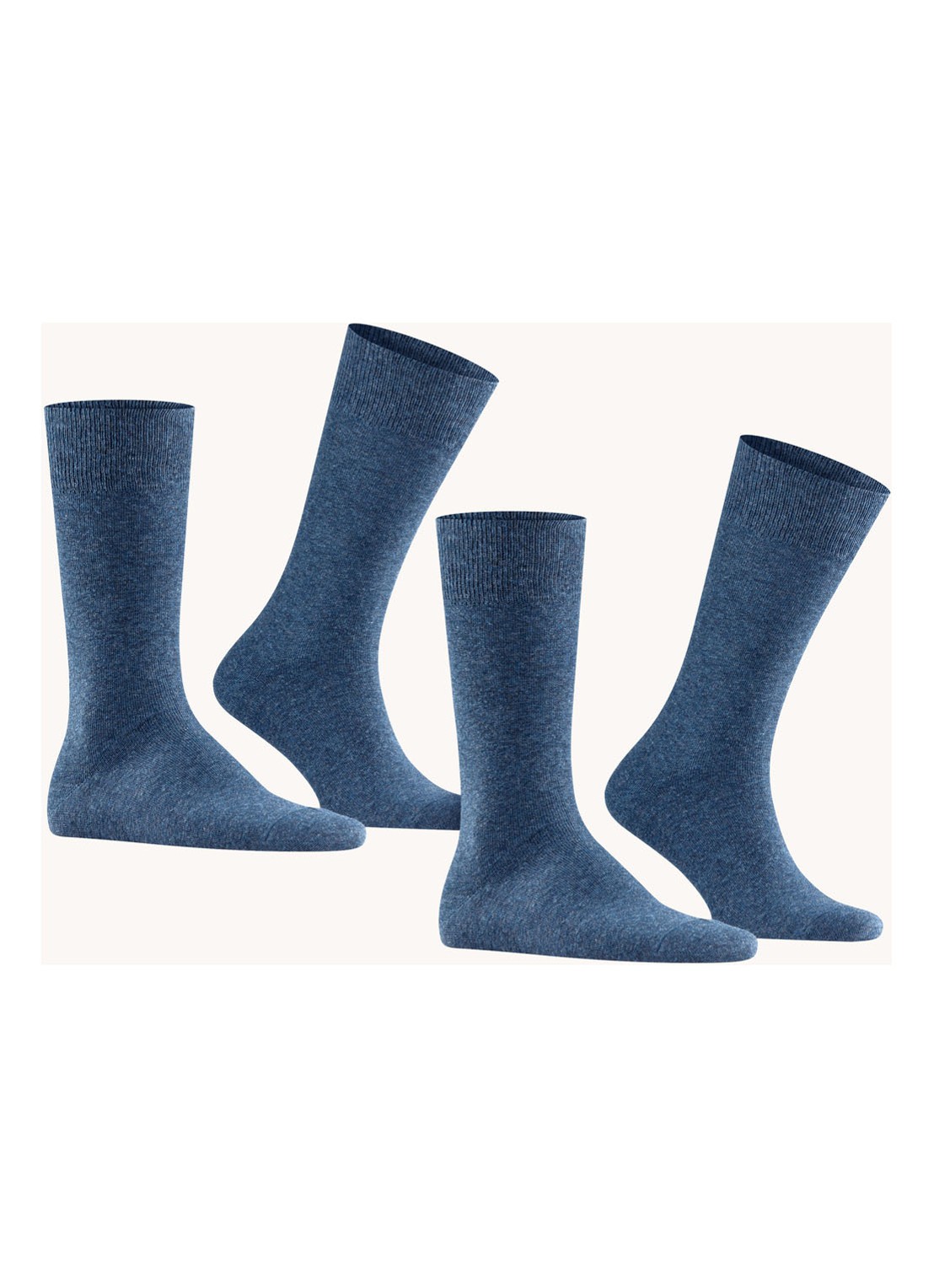 Falke Swing sokken in 2-pack - voorkant 6 blauw