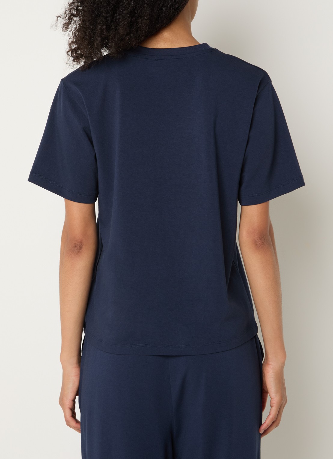 Falke T-shirt met ronde hals - achterkant 4 blauw