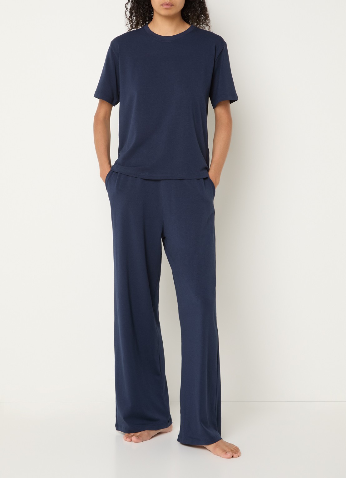 Falke T-shirt met ronde hals - voorkant 3 blauw