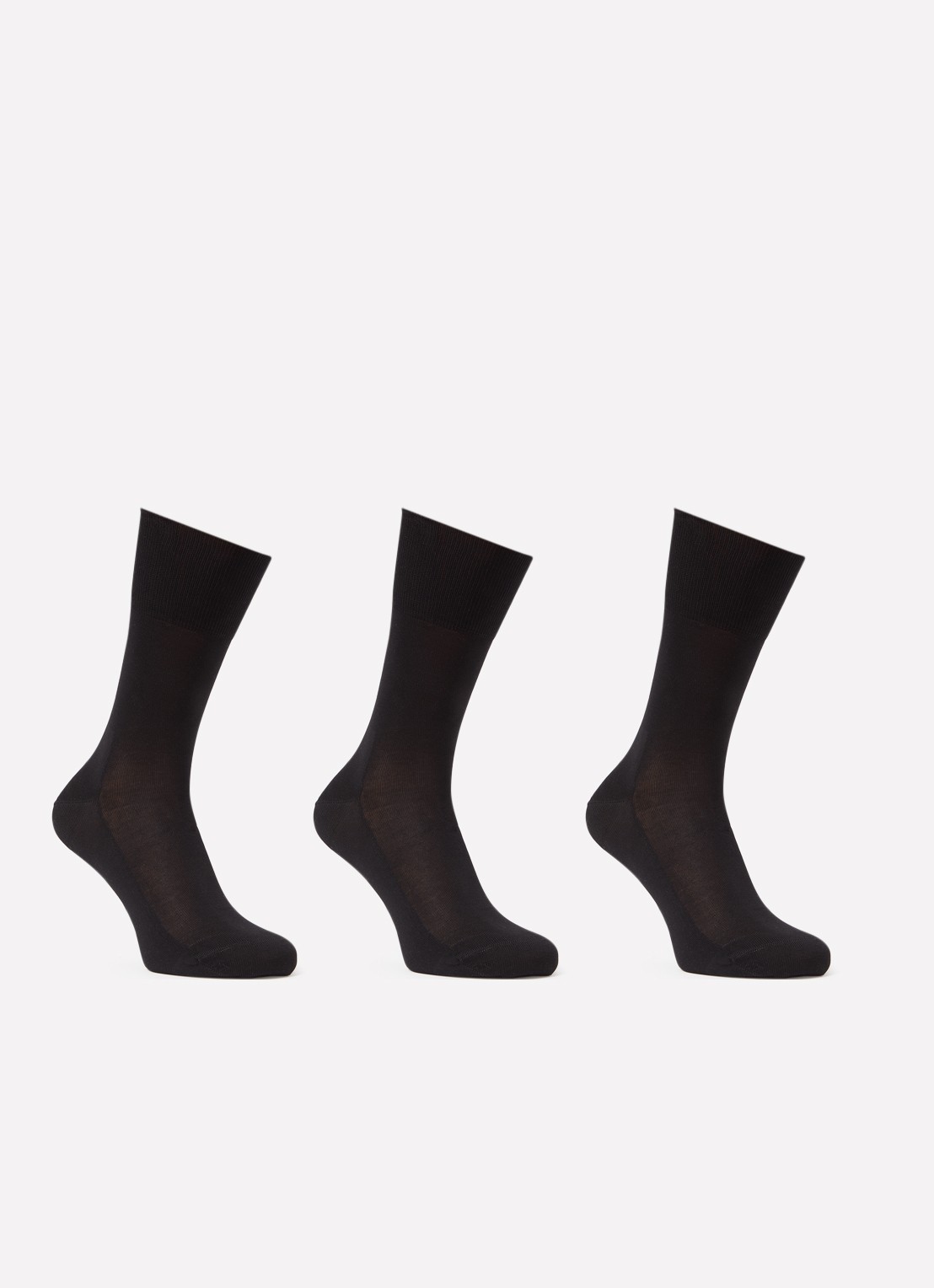 Falke Tiago sokken in  katoenblend in 3-pack - voorkant zwart