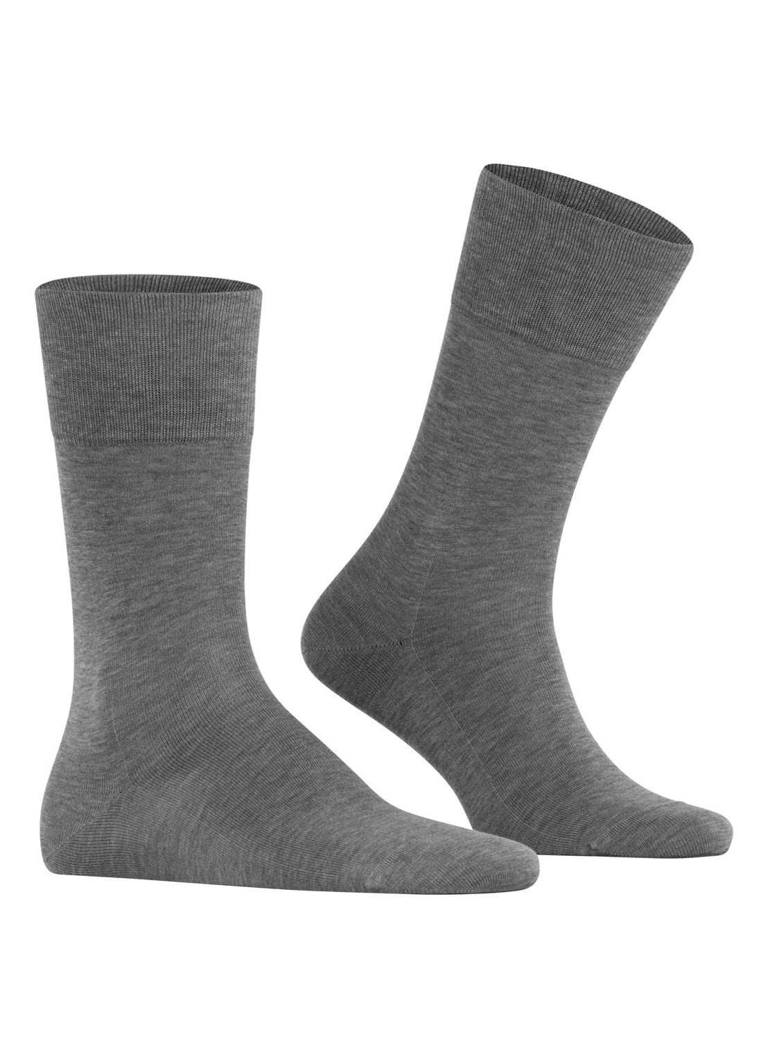 Falke Tiago sokken in uni met anti-slip - voorkant 7 grijs