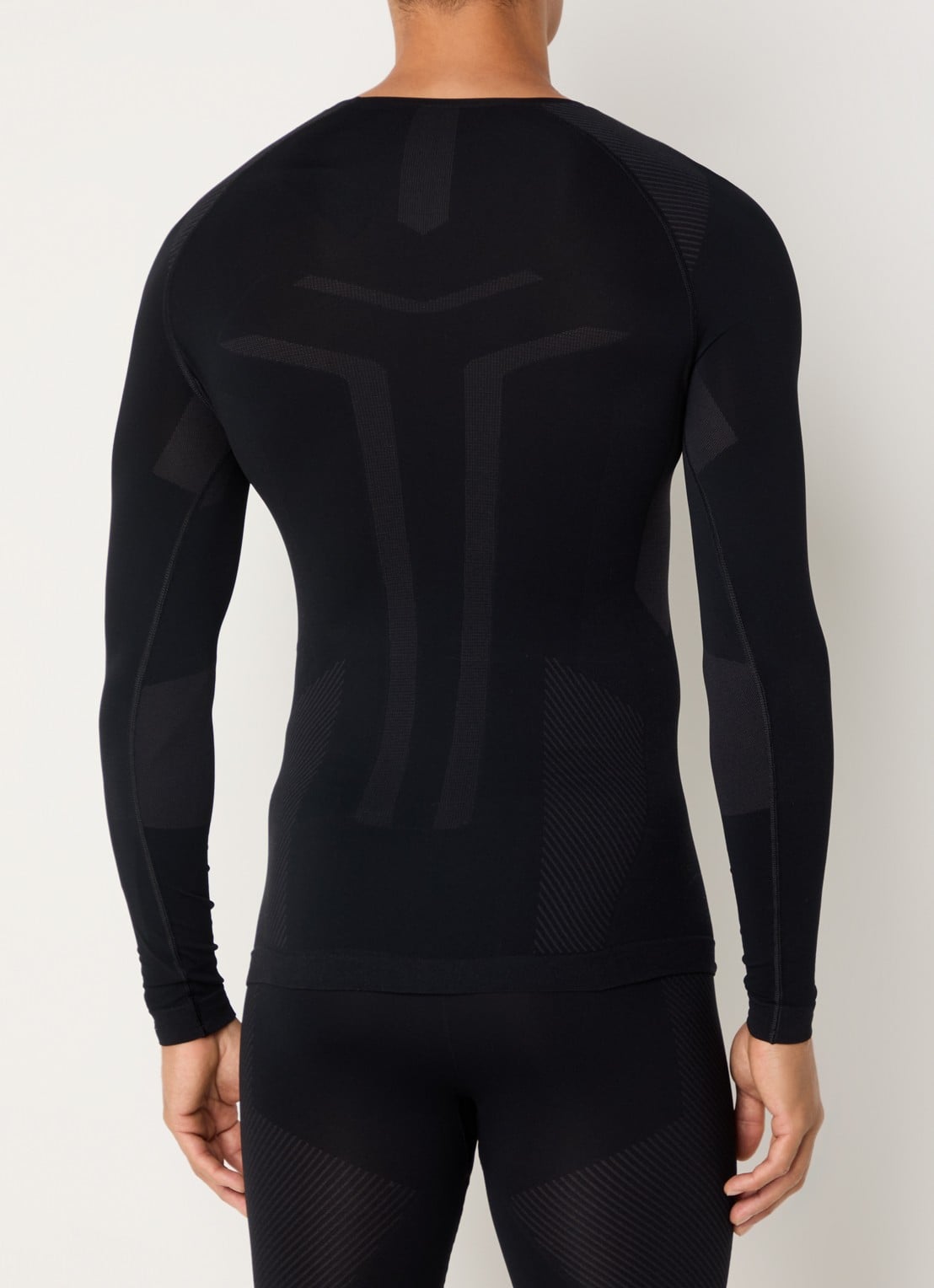 Falke Trainings longsleeve met logo - achterkant zwart