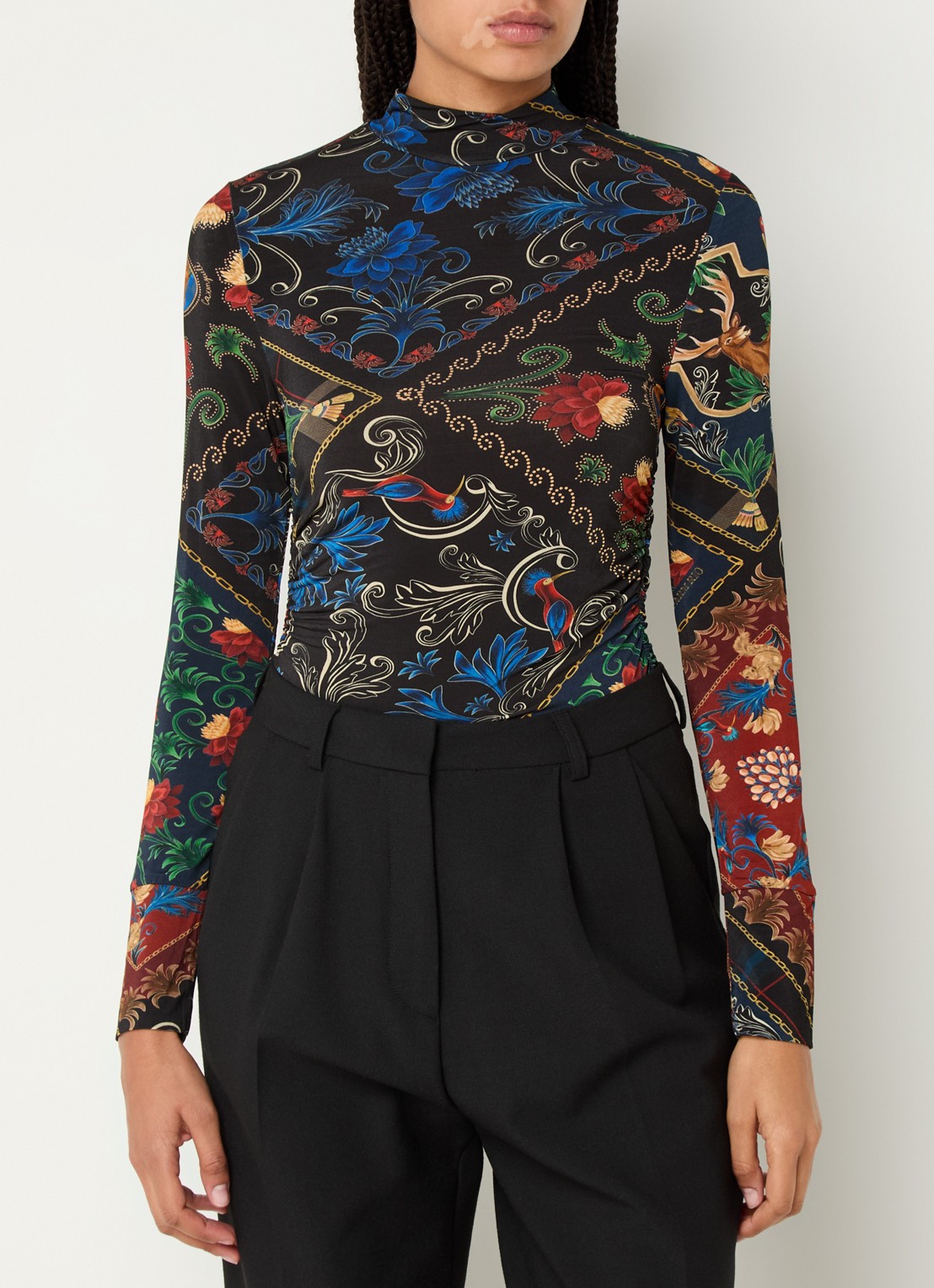Farm Rio Arabesque top met print - detail zwart