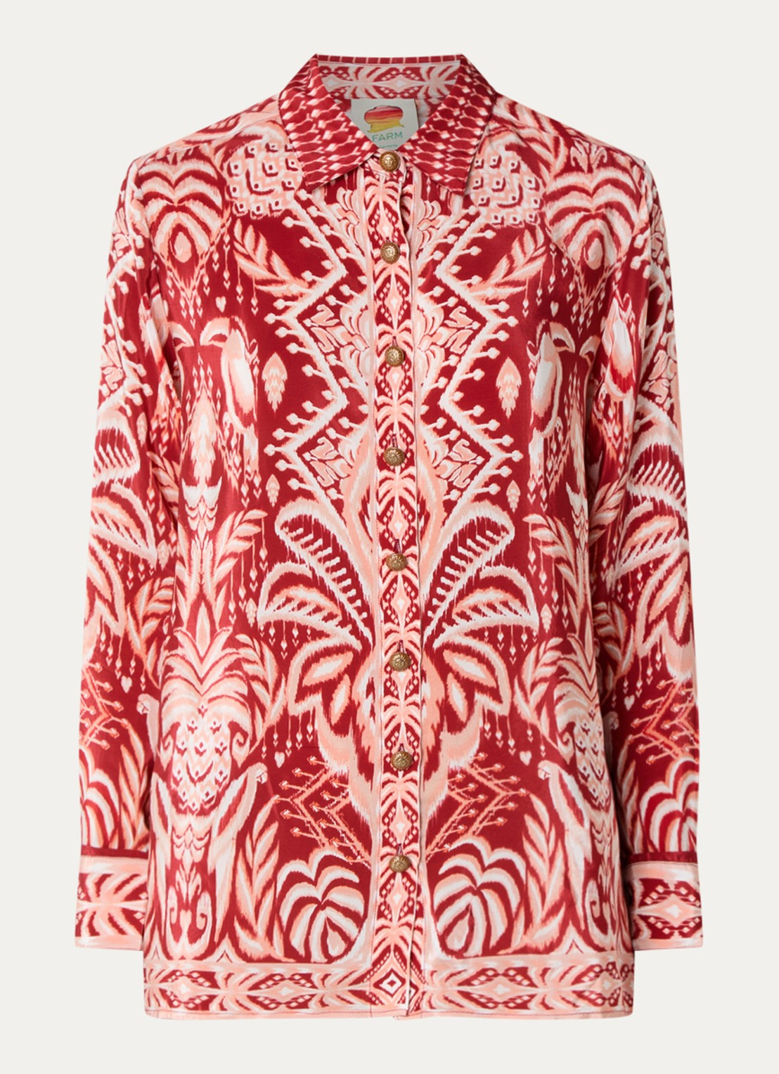 Farm Rio Blouse met print - voorkant 2 rood