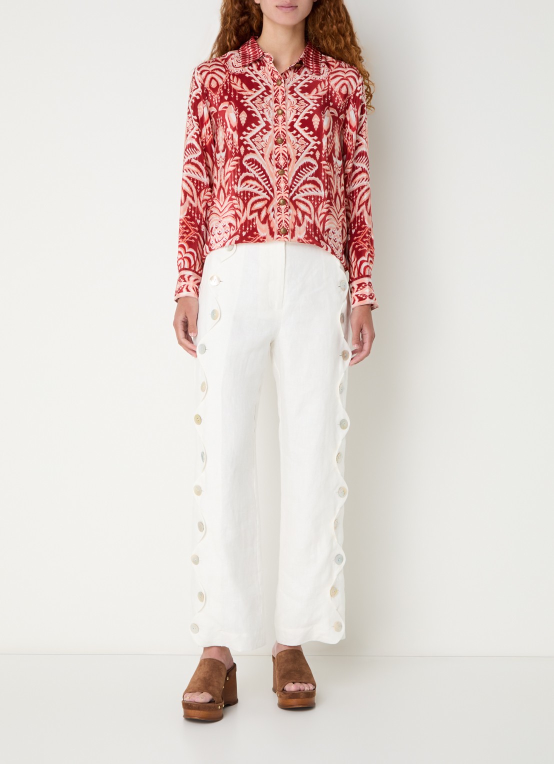 Farm Rio Blouse met print - voorkant 3 rood
