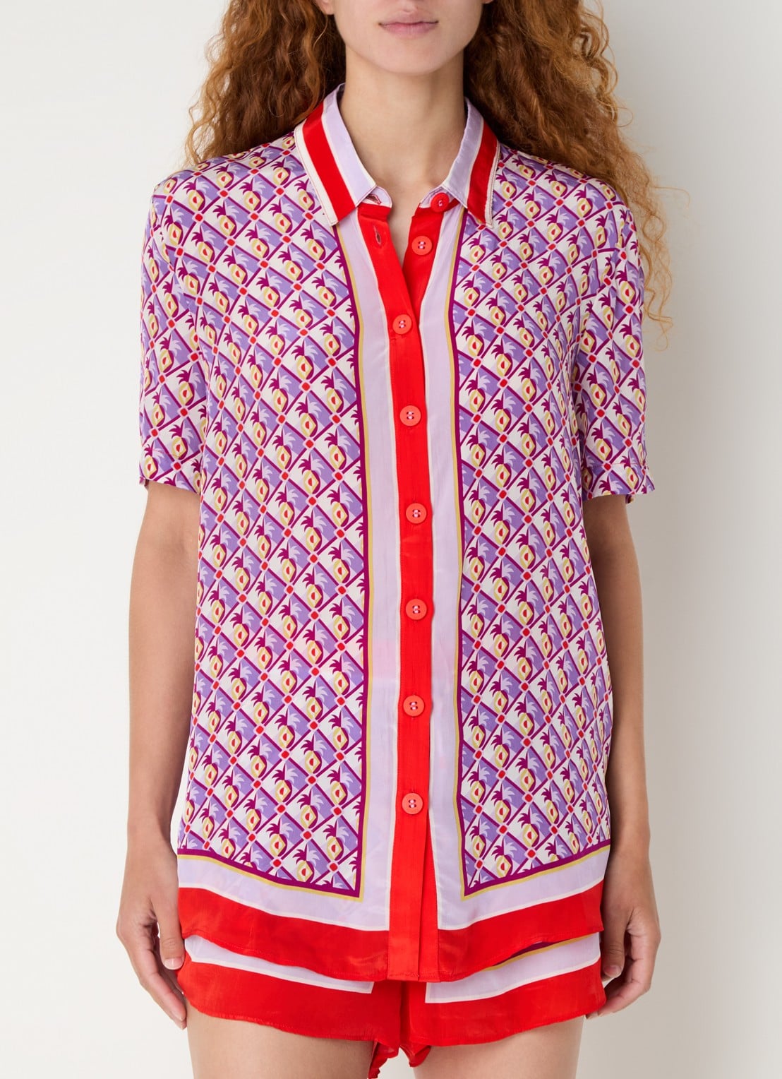 Farm Rio Blouse met print - detail 4 rood