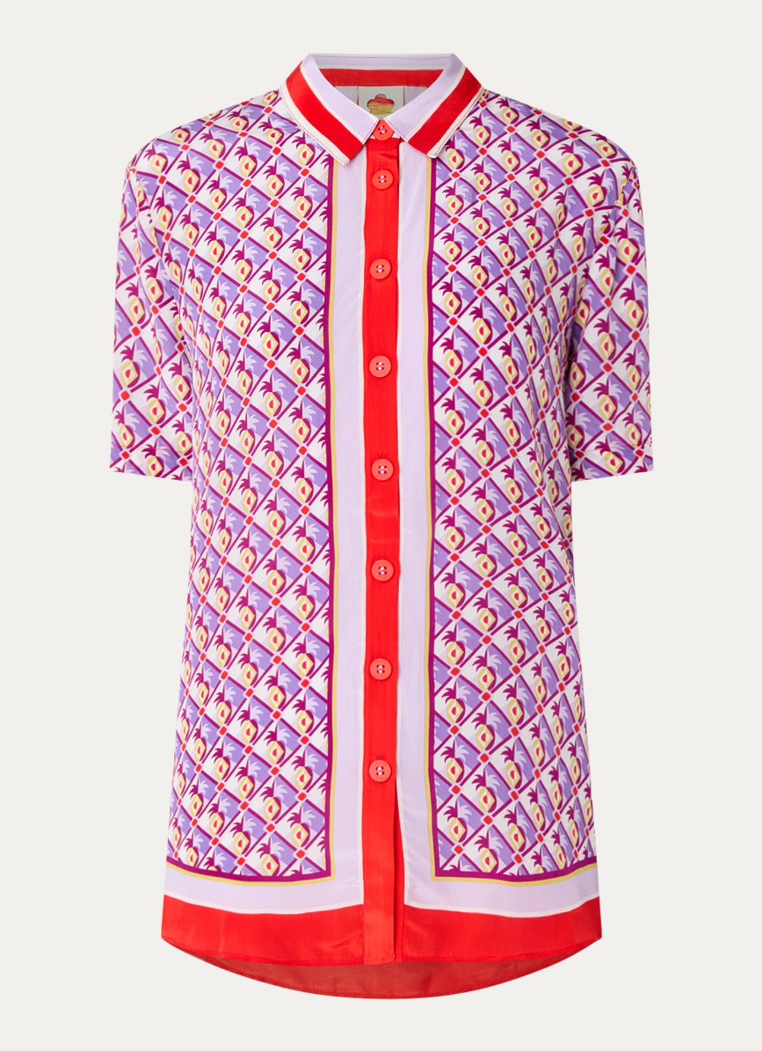 Farm Rio Blouse met print - voorkant 2 rood