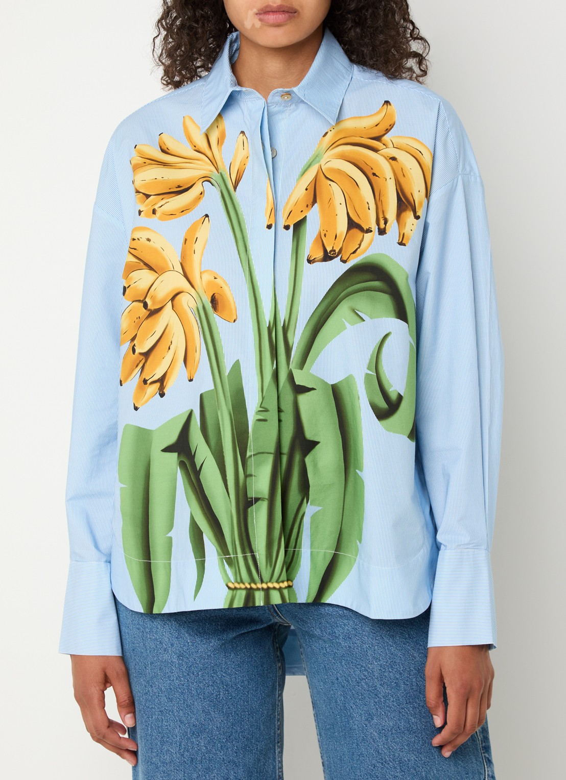 Farm Rio Blouse met streepprint  - detail 4 blauw