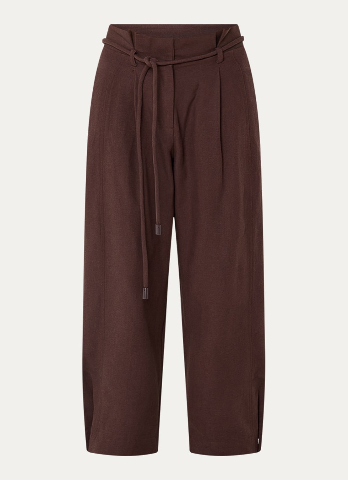 Farm Rio Clochard high waist loose fit cropped pantalon  - voorkant 3 hazelnootbruin