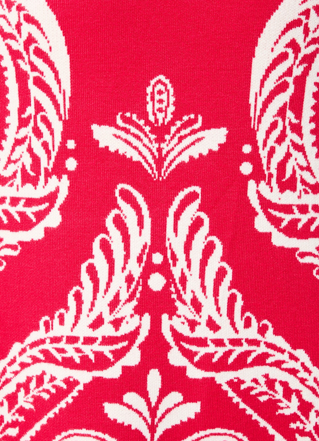 Farm Rio Fijngebreide midi rok met print - detail 5 rood