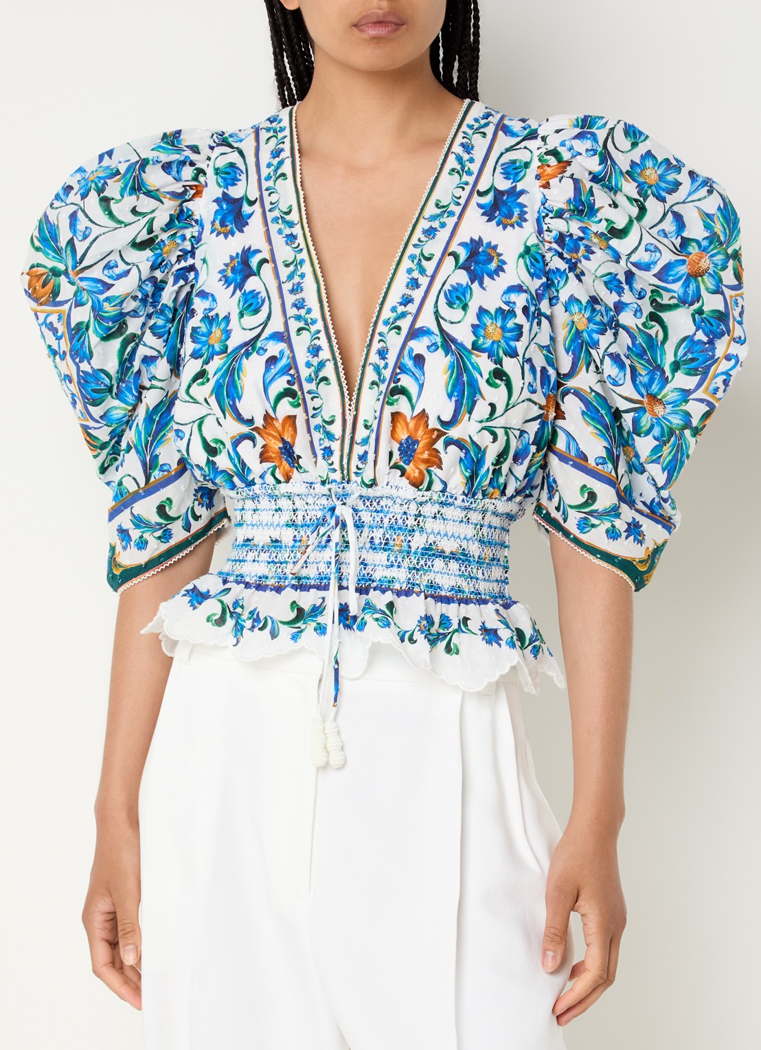 Farm Rio Flora tuniek met print - detail 3 blauw