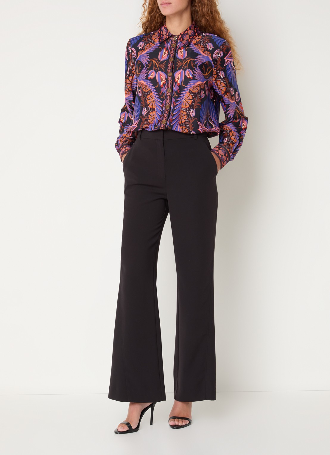 Farm Rio Forest blouse met print - voorkant 5 paars