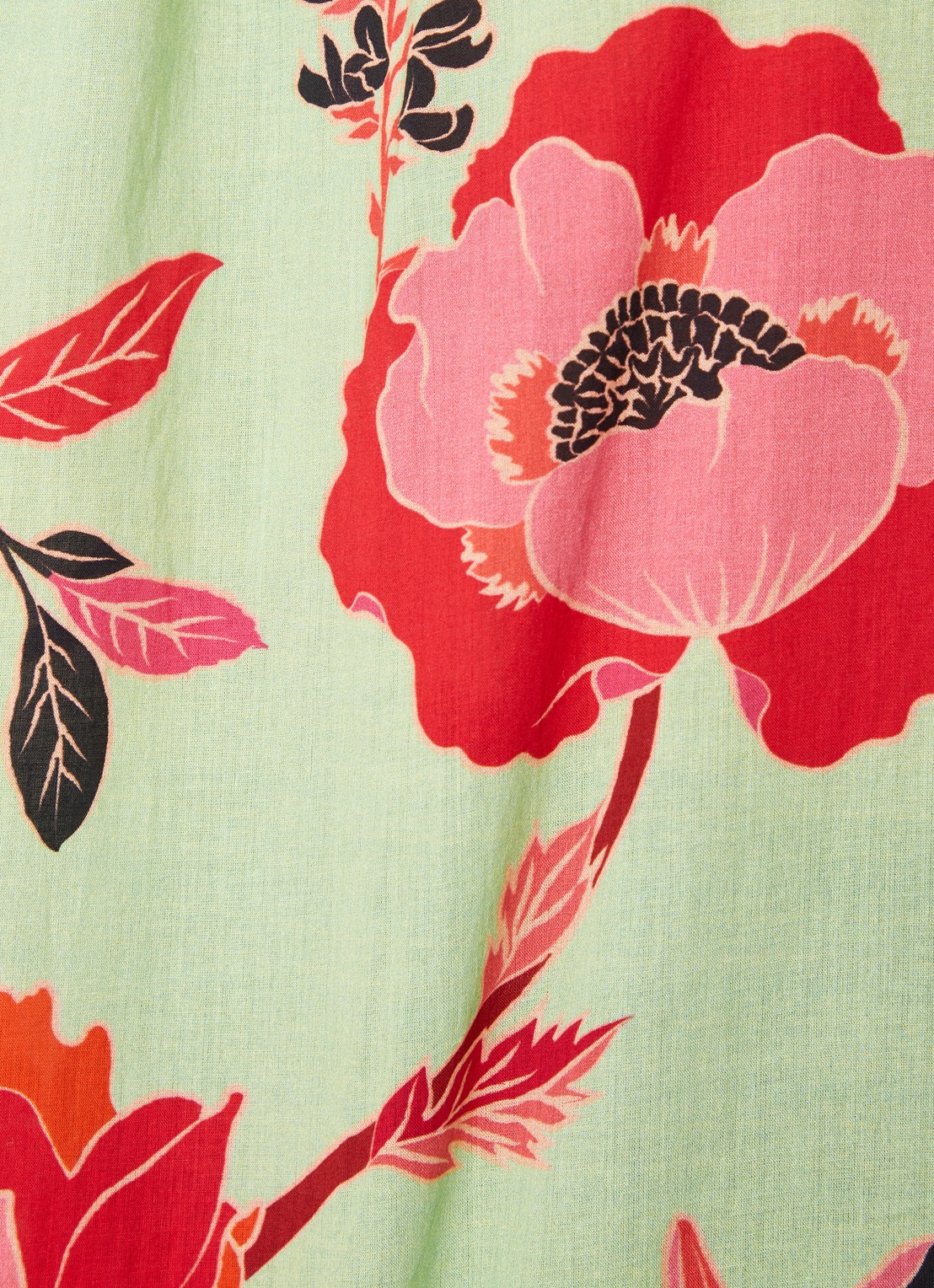 Farm Rio Fresh Garden blouse met bloemenprint - detail 5 lichtgroen