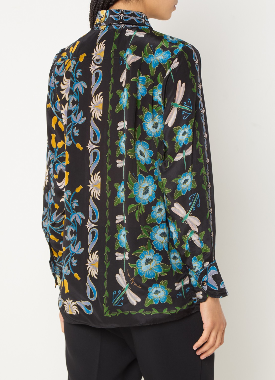 Farm Rio Garden blouse met print - achterkant 4 zwart
