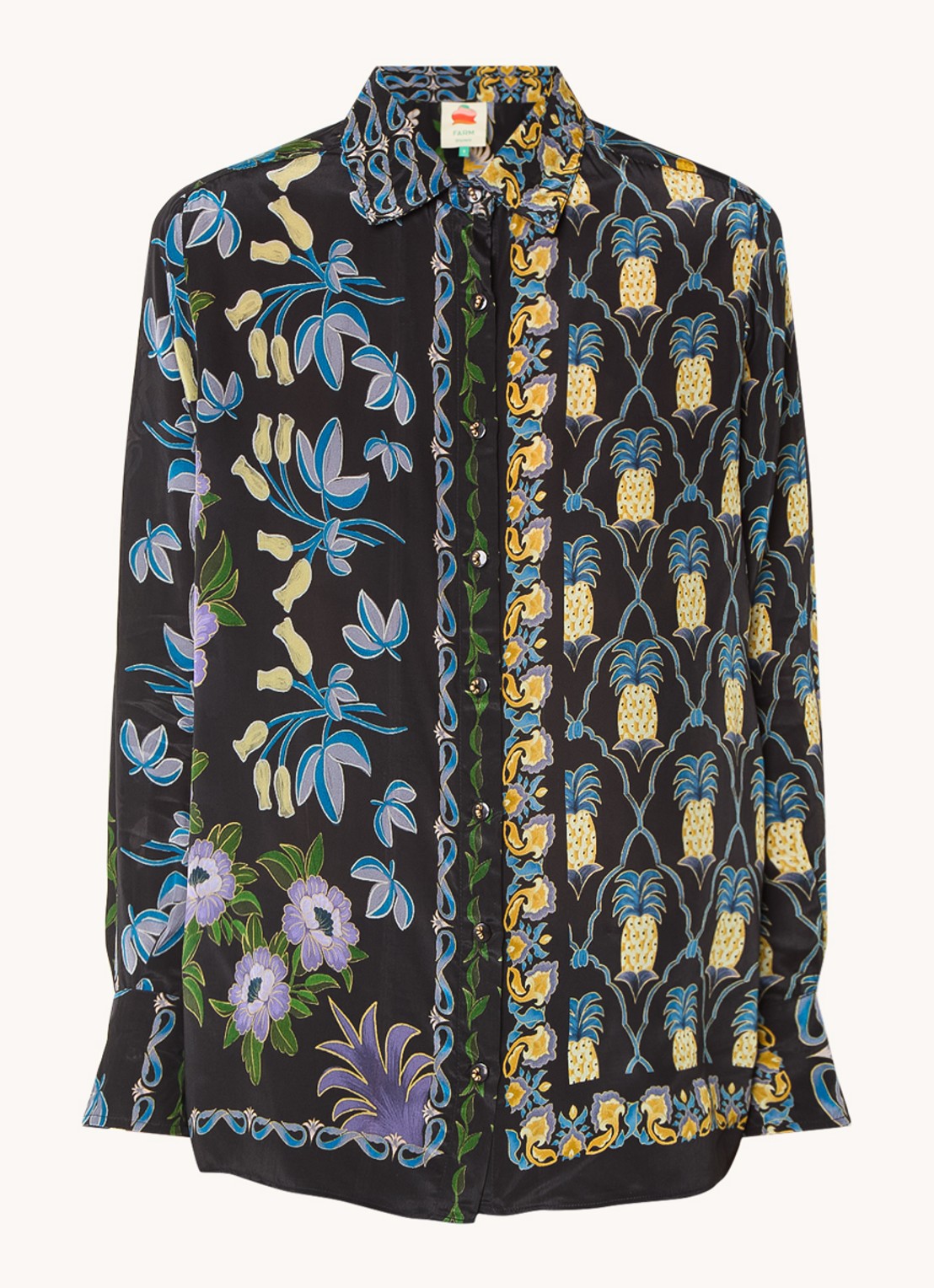 Farm Rio Garden blouse met print - voorkant 2 zwart