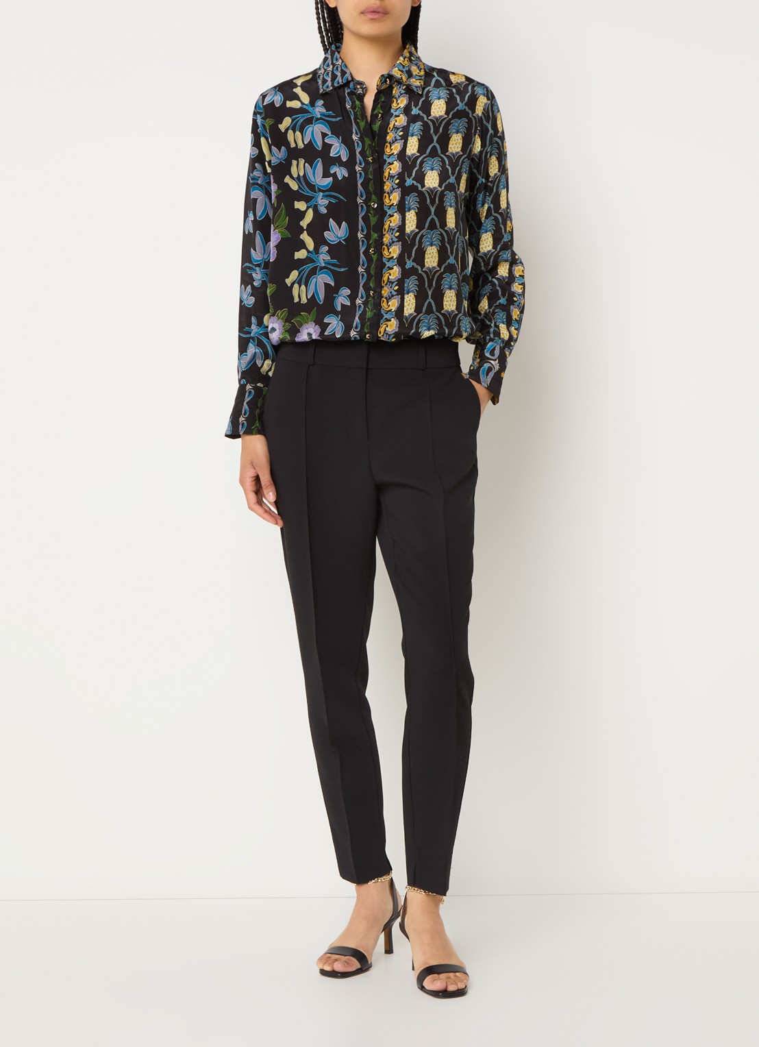 Farm Rio Garden blouse met print - voorkant 3 zwart