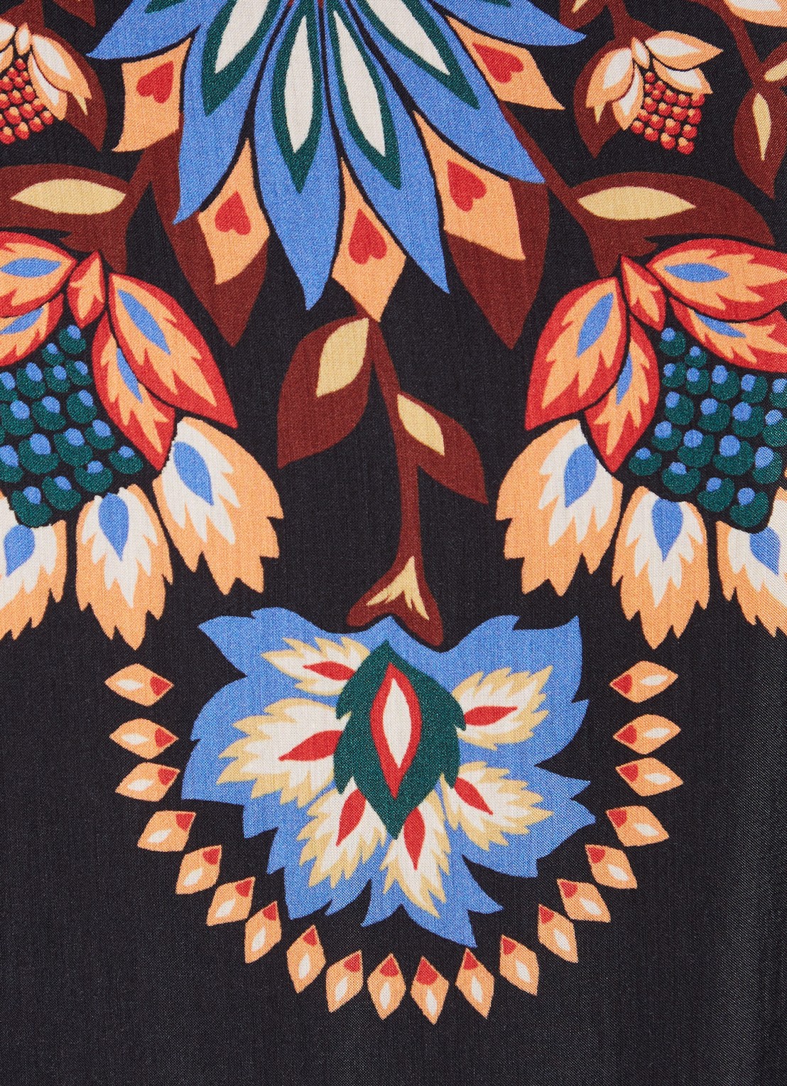 Farm Rio Garden maxi blousejurk met pofmouw en bloemenprint - detail 5 zwart