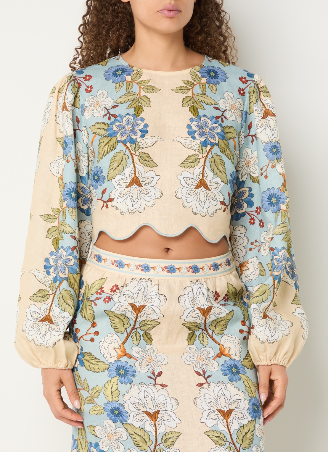 Farm Rio Garden tuniek met print - detail 4 vanillegeel