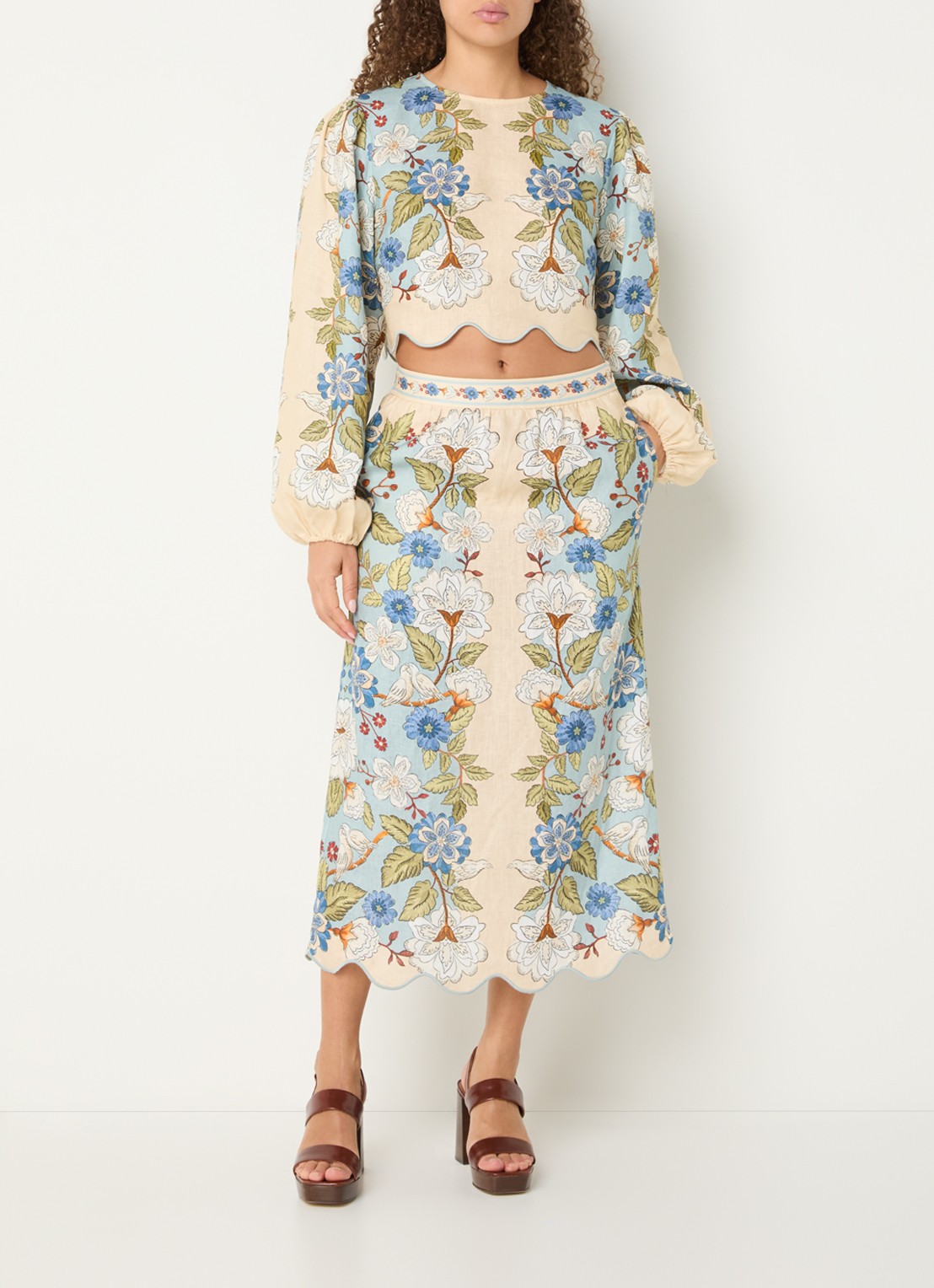 Farm Rio Garden tuniek met print - voorkant 2 vanillegeel