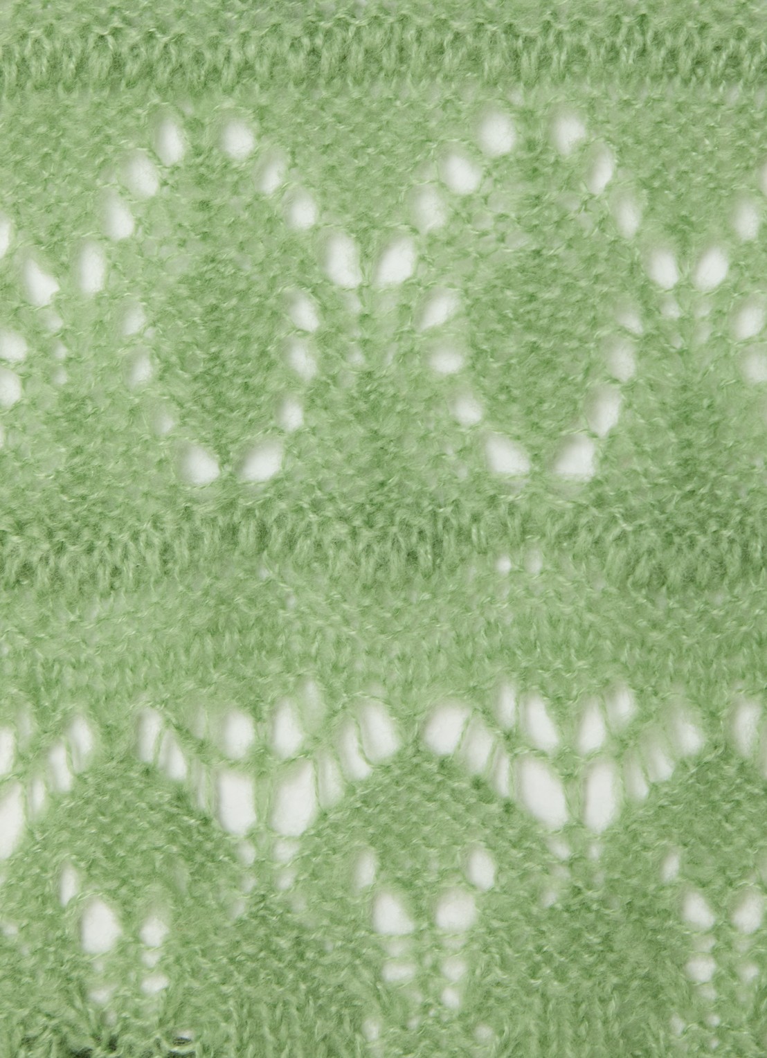 Farm Rio Grofgebreid vest met opengewerkt dessin en sierknopen - detail 3 lindegroen