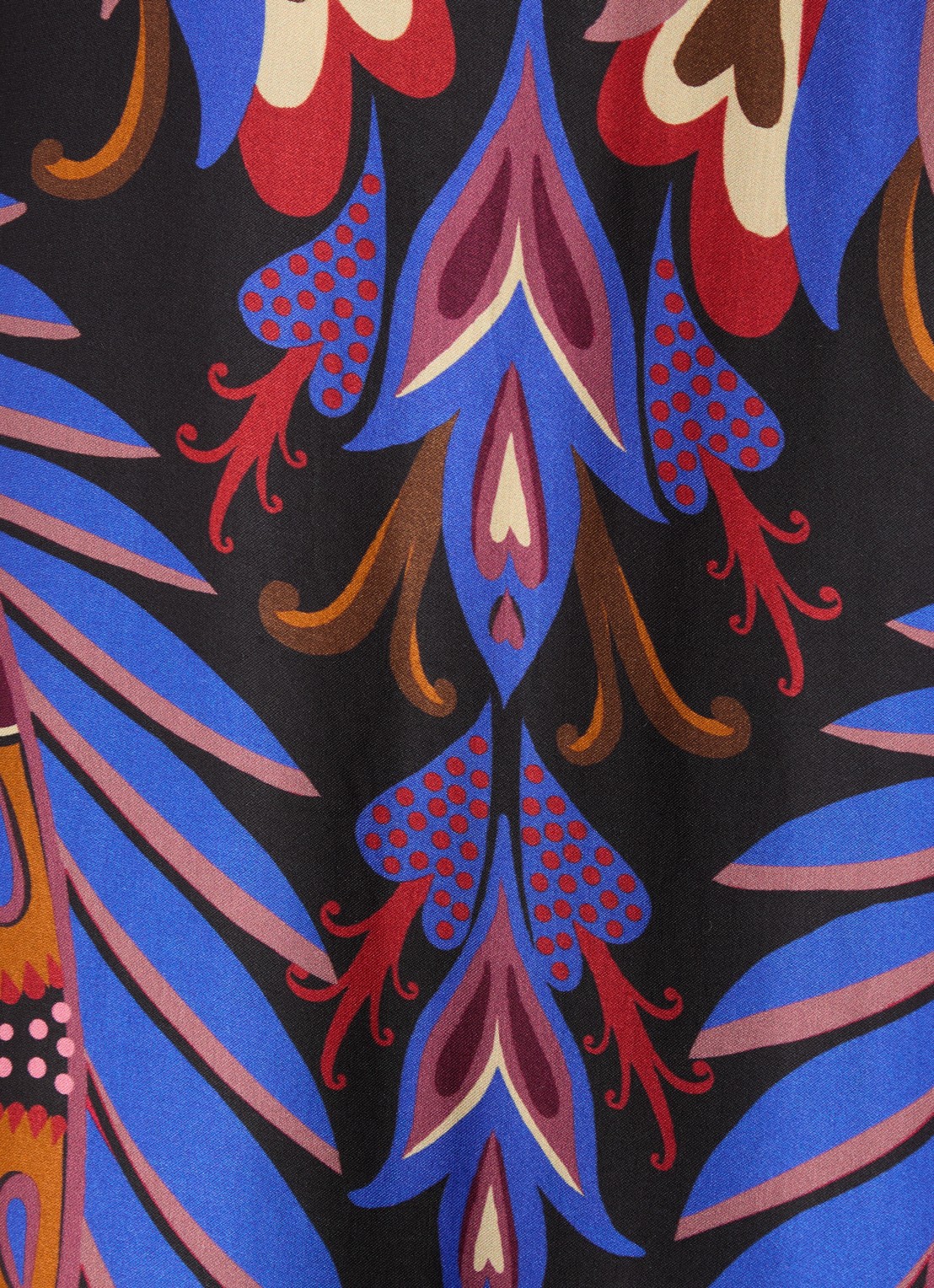 Farm Rio Heart midi wikkeljurk met print - detail 5 kobaltblauw