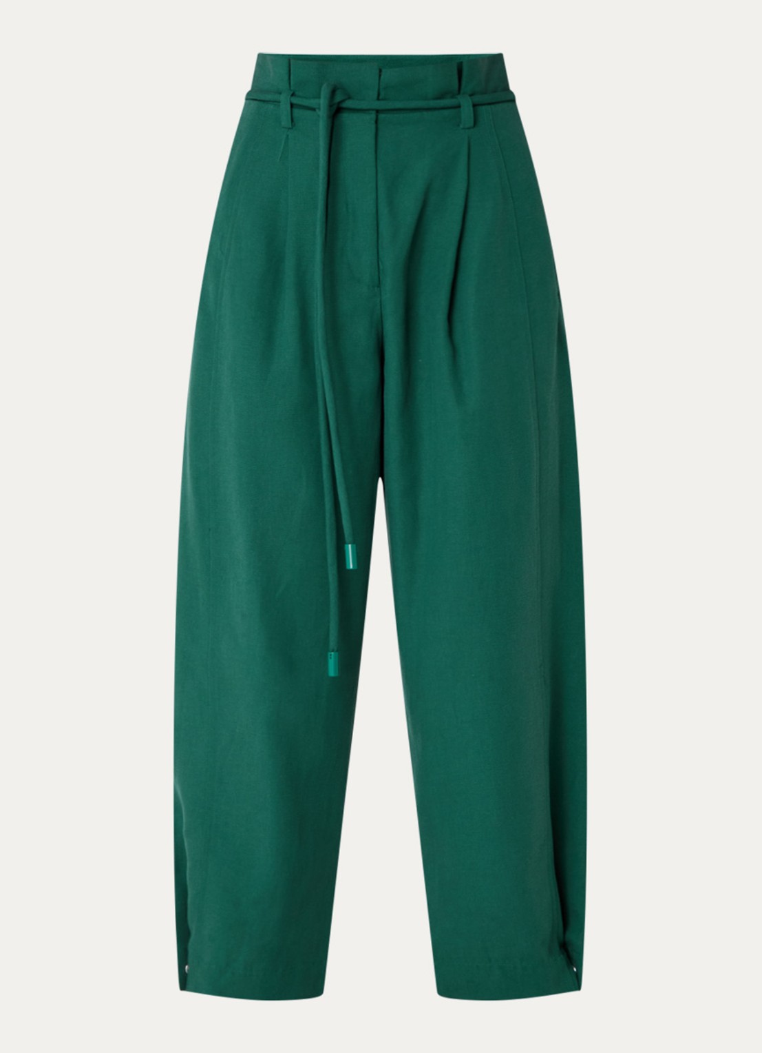 Farm Rio High waist loose fit cropped pantalon  - voorkant 2 donkergroen
