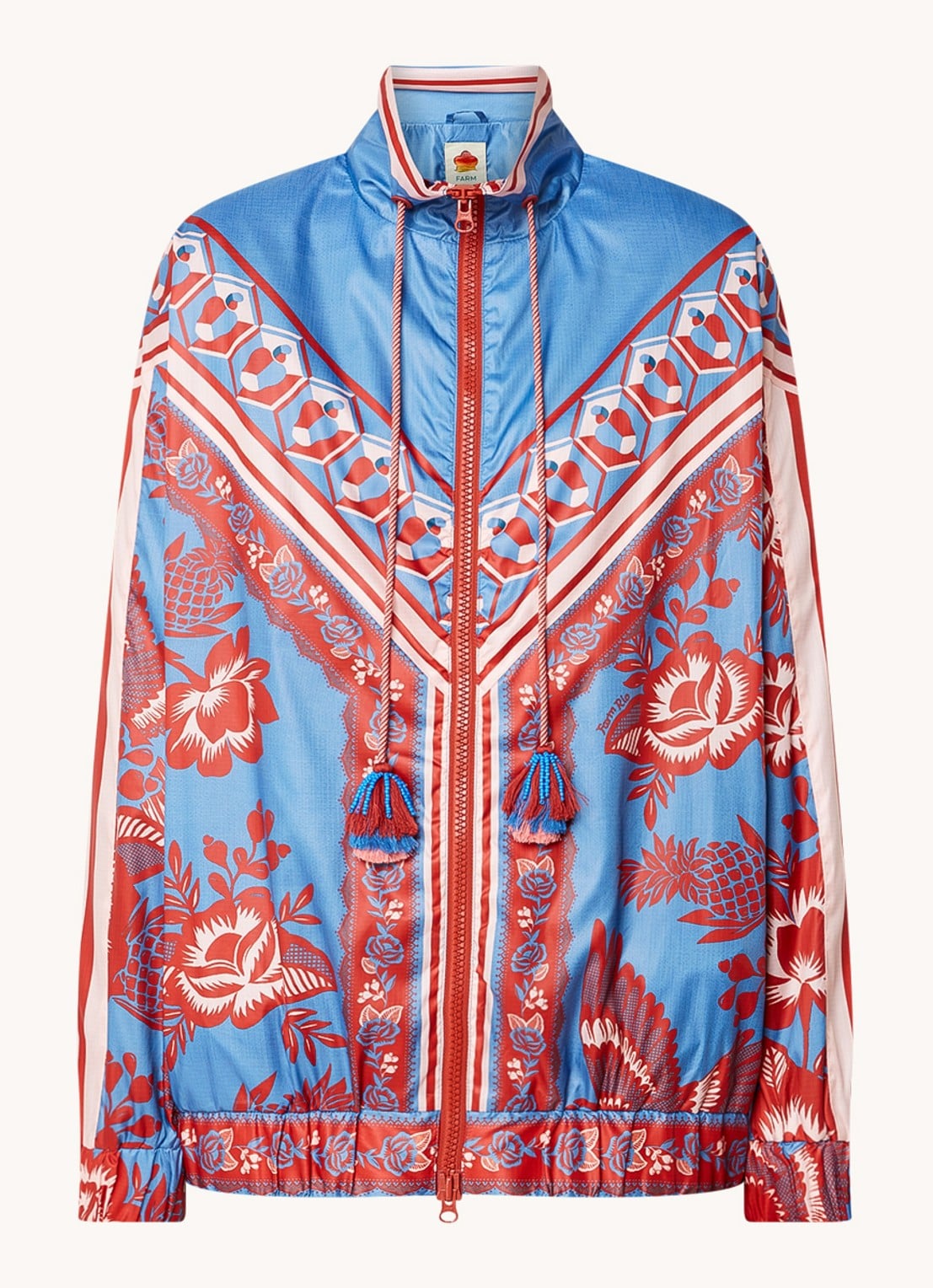 Farm Rio Lace Garden jack met steekzakken - voorkant blauw