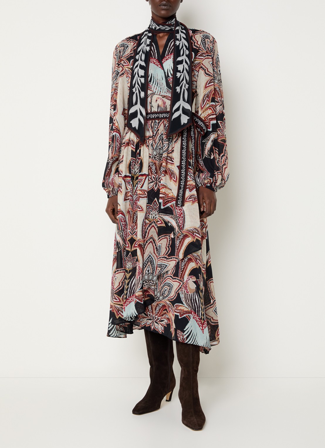 Farm Rio Maxi jurk met print - detail beige