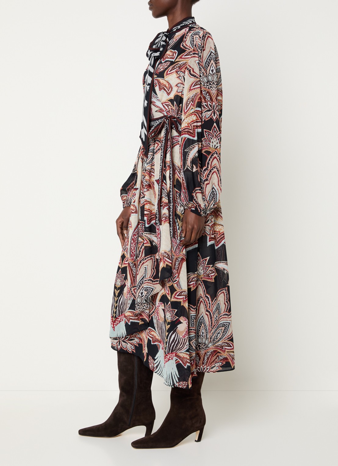 Farm Rio Maxi jurk met print - voorkant 4 beige
