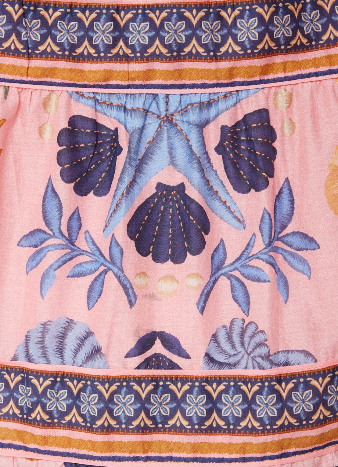 Farm Rio Midi jurk met print en rugdecolleté - detail 5 roze