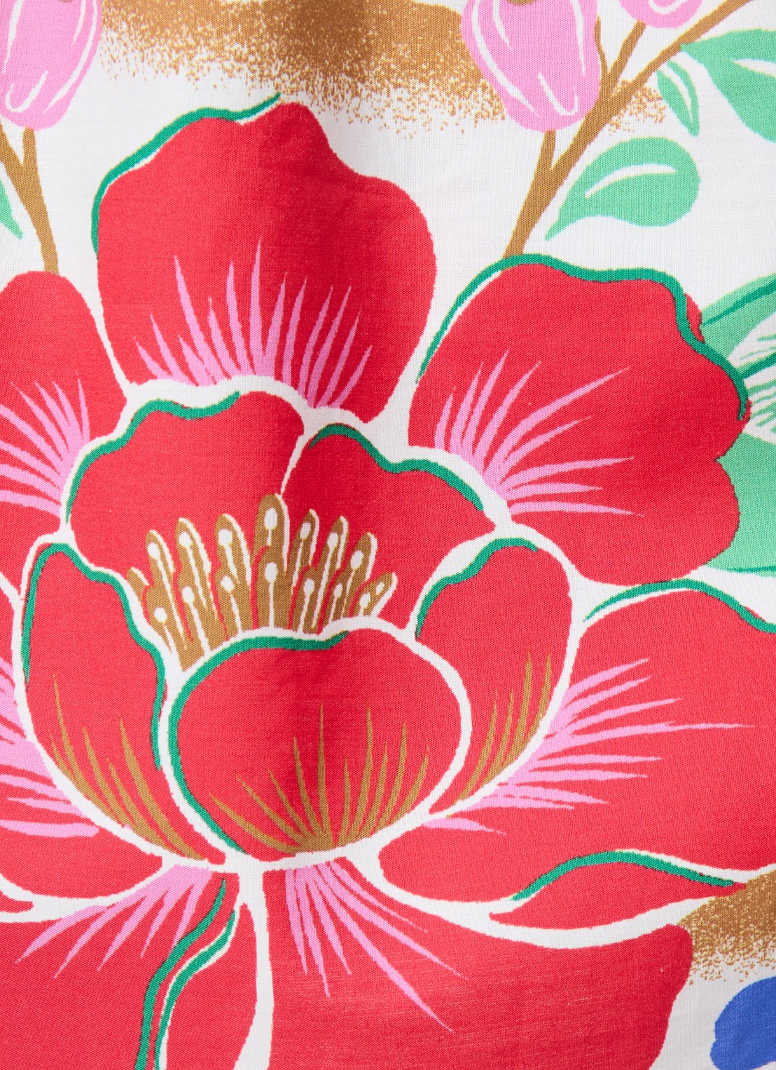 Farm Rio Midi jurk met print en steekzakken - detail 5 gebroken wit