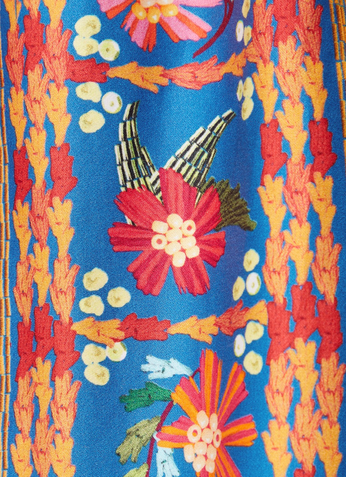 Farm Rio Midi jurk met print en strikdetail  - detail 4 blauw