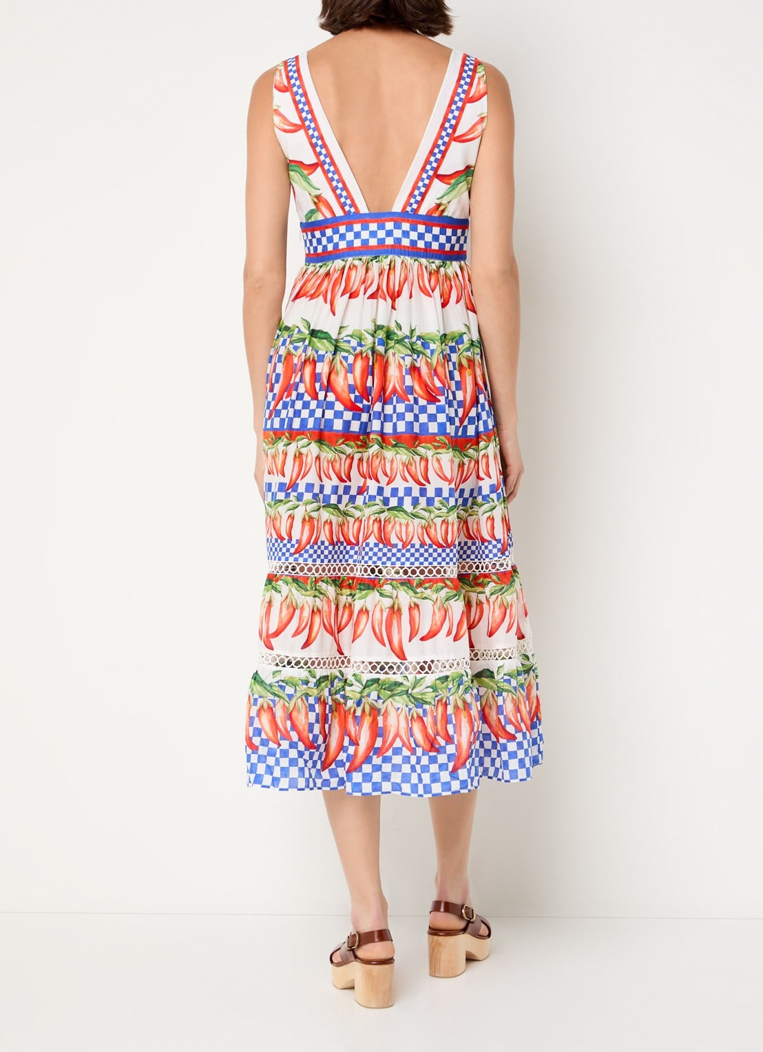 Farm Rio Midi jurk met print - achterkant 3 rood