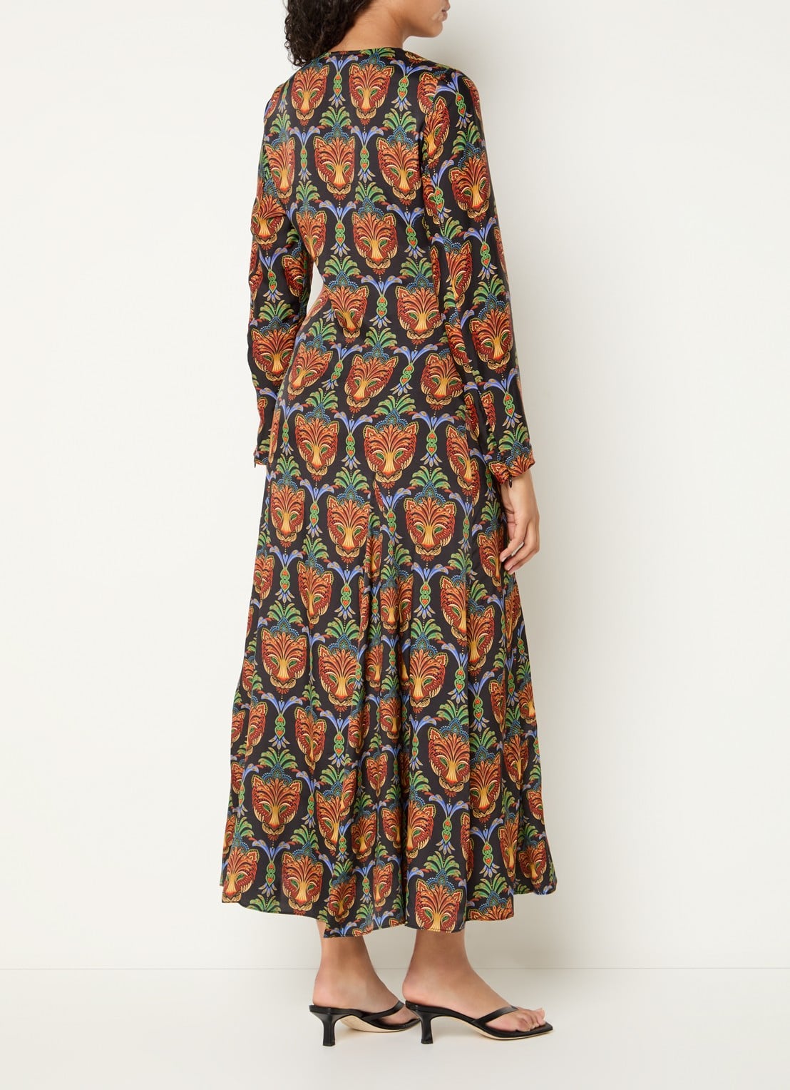 Farm Rio Midi jurk met print - achterkant 4 zwart