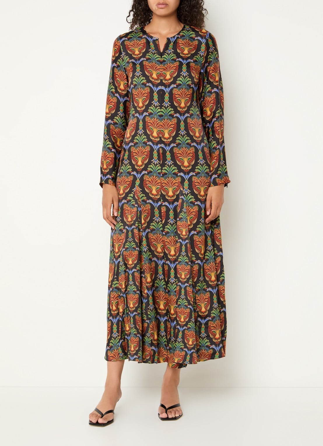Farm Rio Midi jurk met print - detail 3 zwart