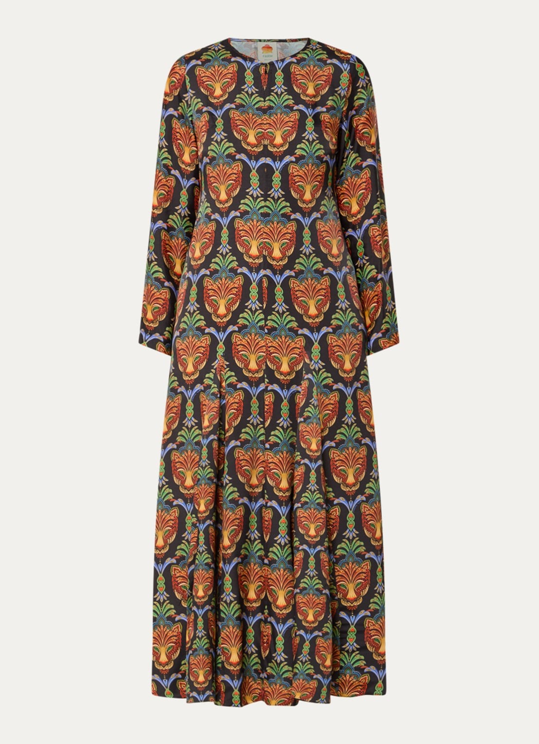 Farm Rio Midi jurk met print - voorkant zwart