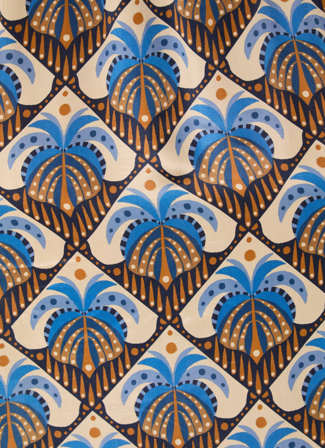 Farm Rio Midi tuniekjurk met print en vlindermouw - detail 4 donkerblauw