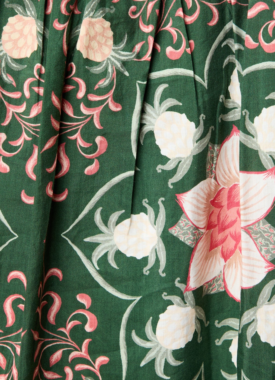 Farm Rio Mini blousejurk met print - detail 2 donkergroen