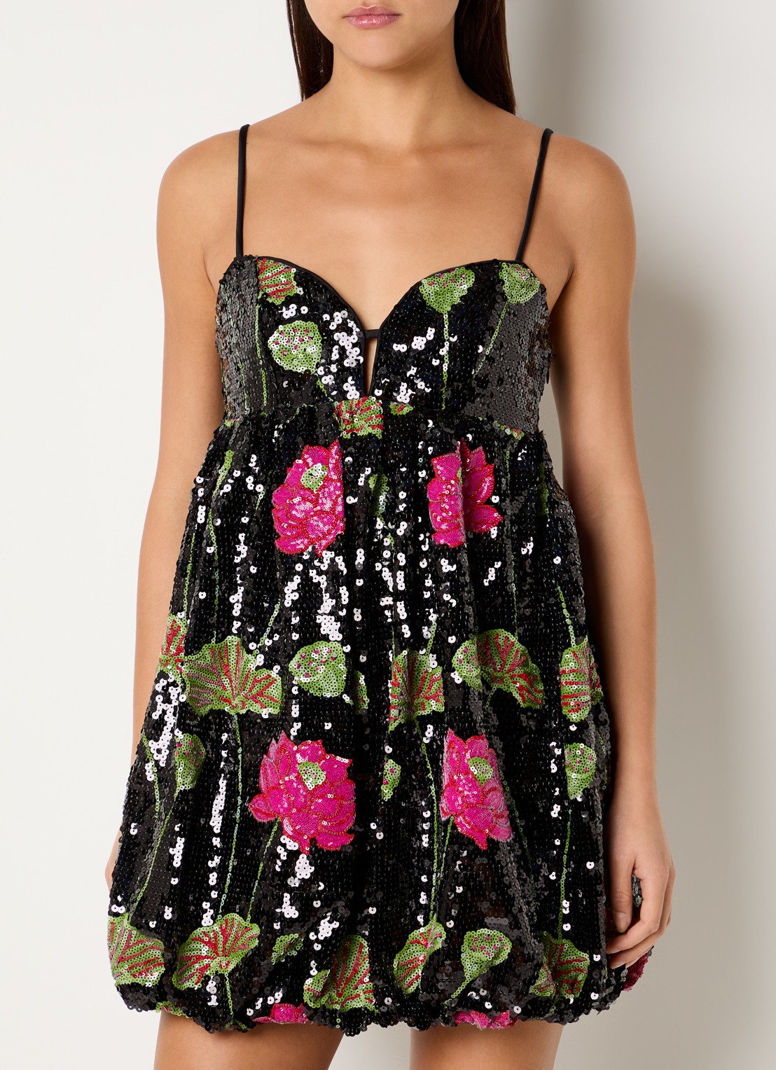 Farm Rio Mini jurk met pailletten - detail zwart