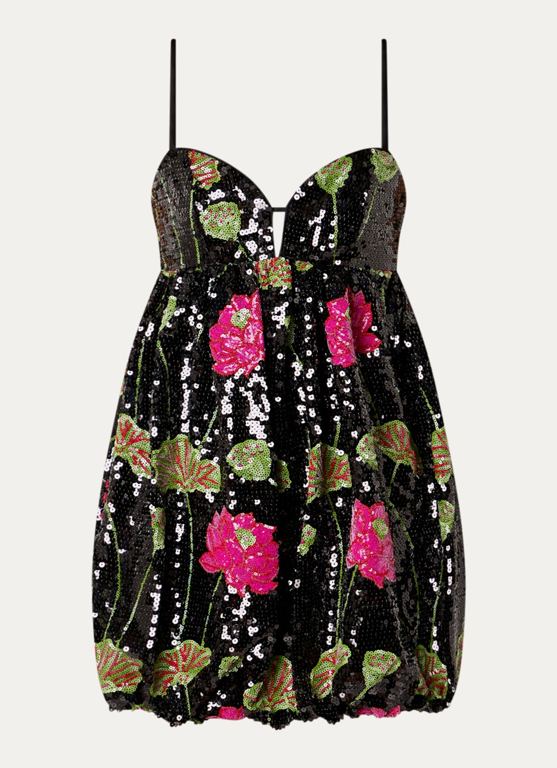 Farm Rio Mini jurk met pailletten - voorkant 3 zwart