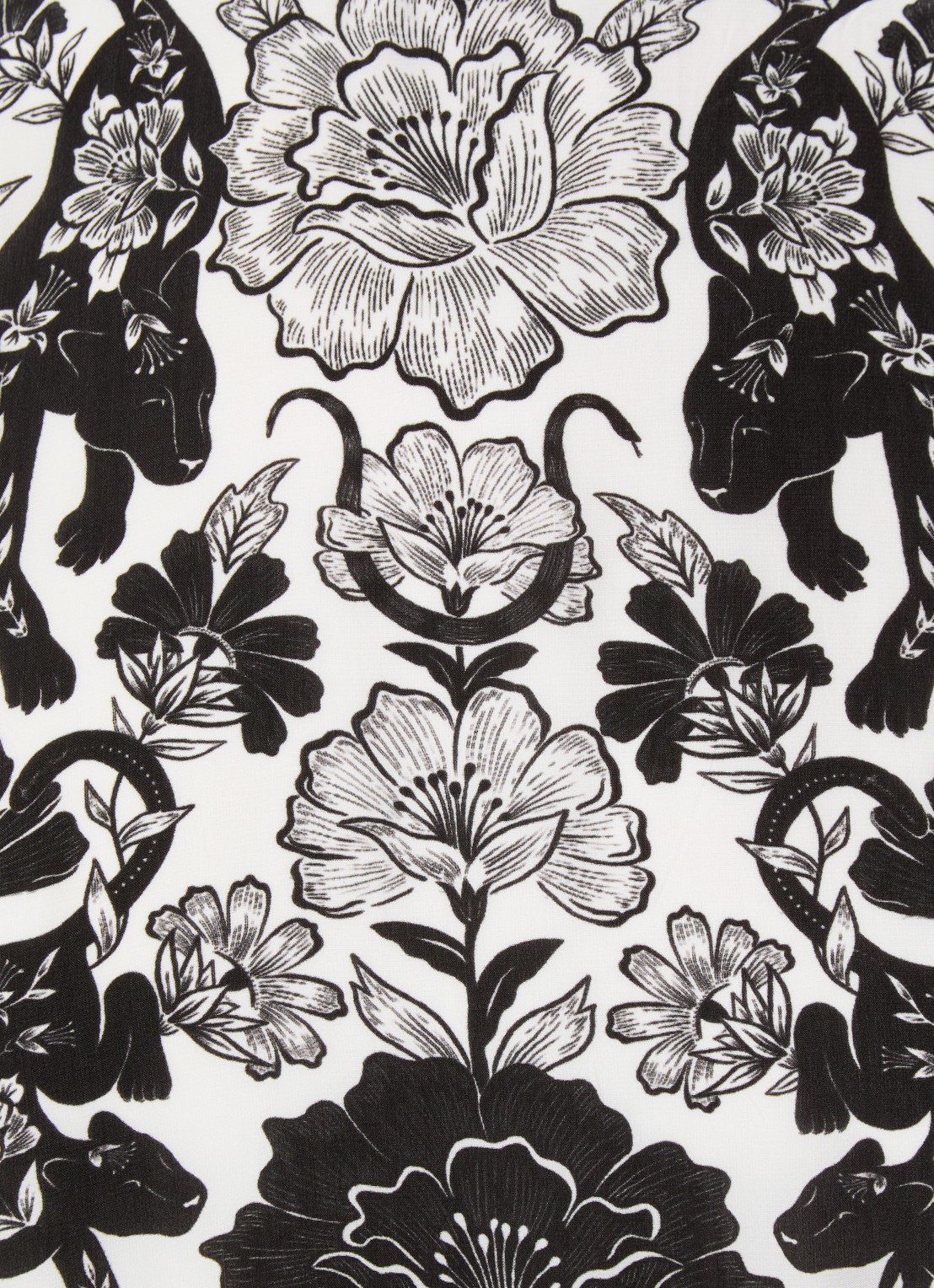 Farm Rio Mini jurk met print - detail 5 gebroken wit