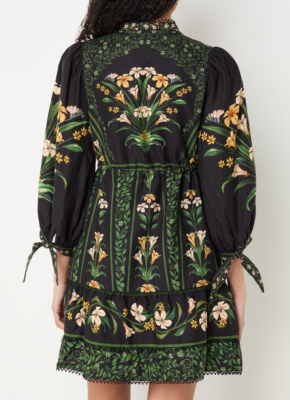 Farm Rio Mini tuniekjurk met bloemenprint - achterkant 3 zwart
