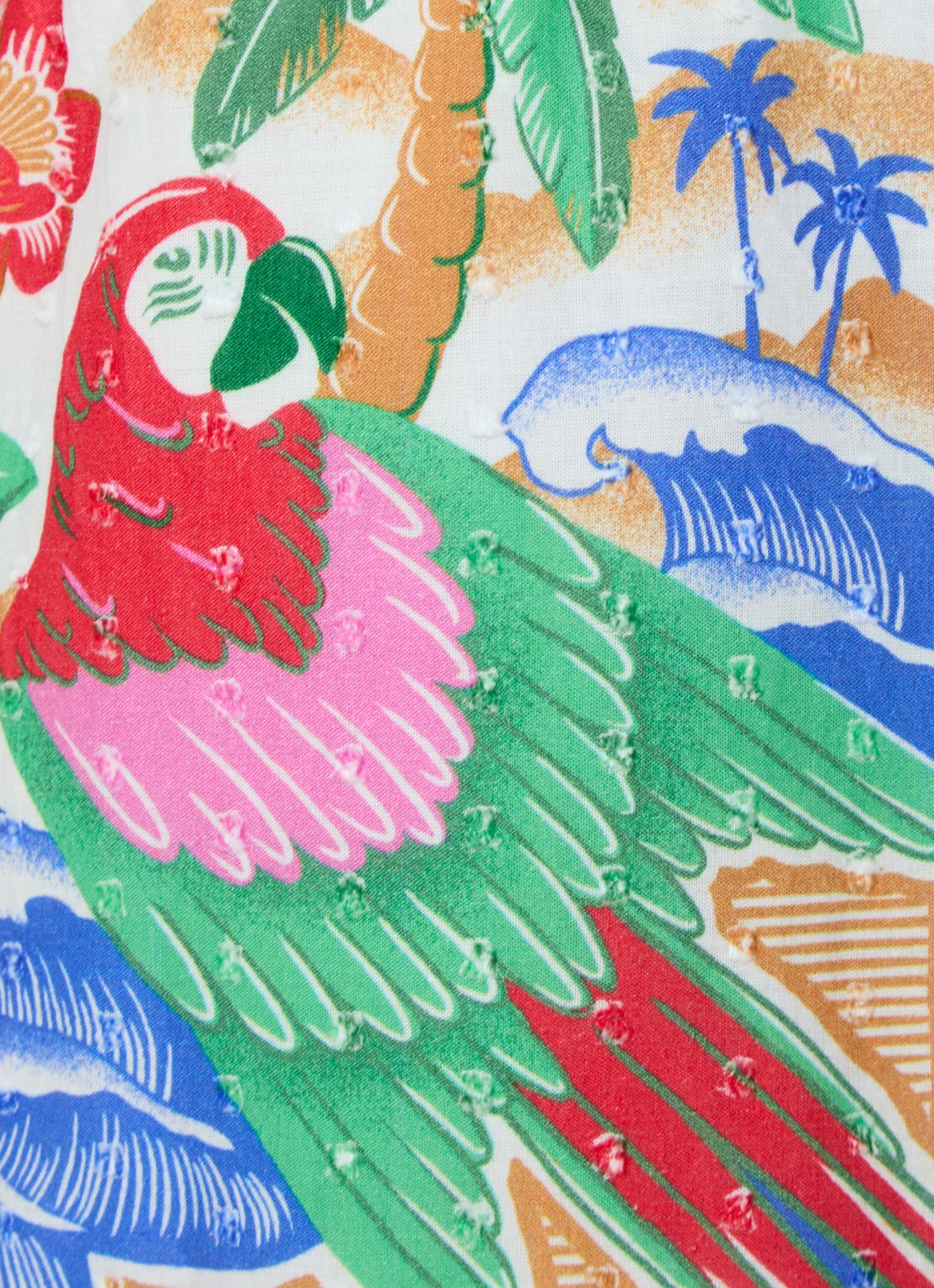 Farm Rio Mini tuniekjurk met print en strikkraag - detail 5 gebroken wit