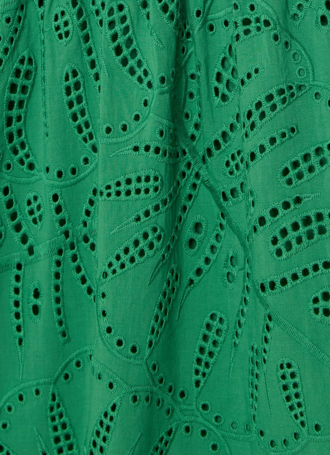 Farm Rio Monstera maxi jurk met broderie - detail 4 groen